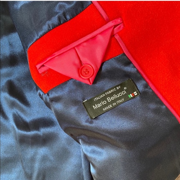 J. Crew Blazer Coat Italian Wool Cashmere Blend Like New Large Red - Picture 14 of 15